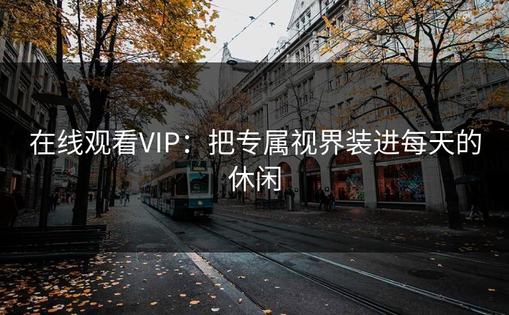 在线观看VIP：把专属视界装进每天的休闲