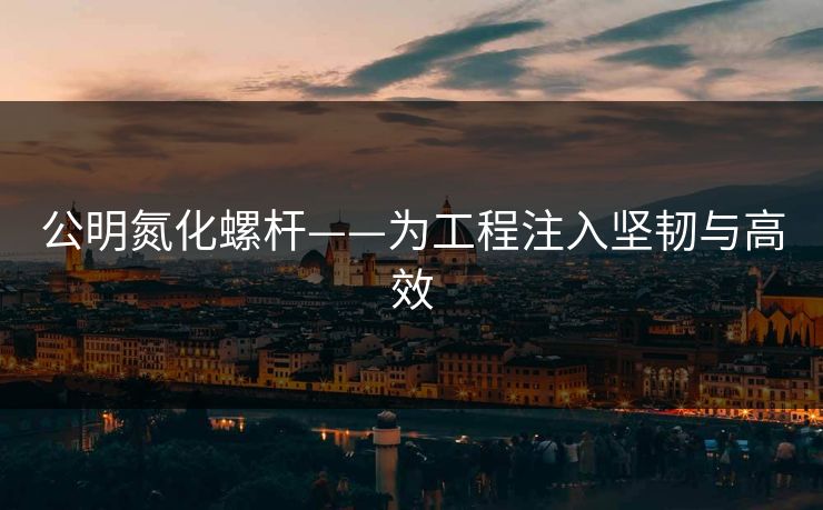 公明氮化螺杆——为工程注入坚韧与高效